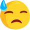 Face With Cold Sweat emoji on Messenger